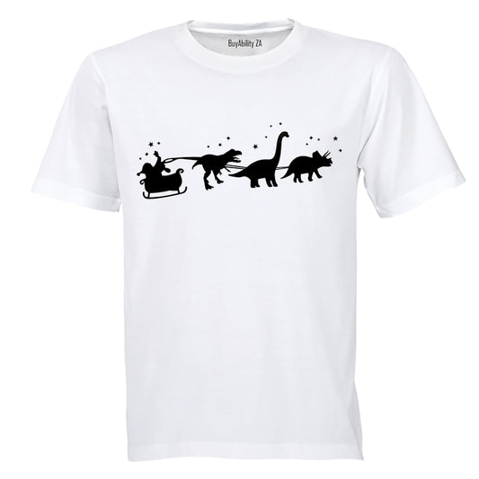 Santa's Dinosaur Reindeers - Christmas - Kids T-Shirt