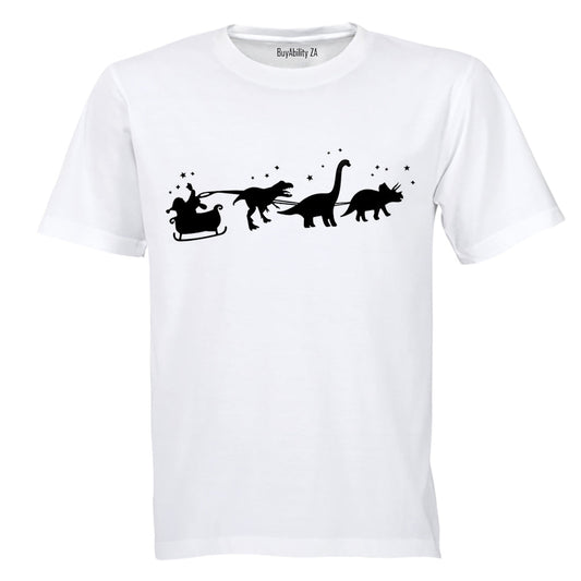 Santas Dinosaur Reindeers - Christmas - Adults - T-Shirt