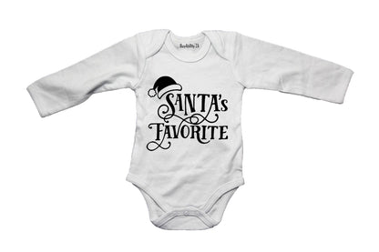 Santa's Favorite - Christmas Hat - Baby Grow
