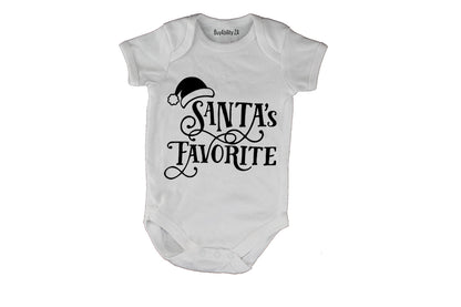 Santa's Favorite - Christmas Hat - Baby Grow