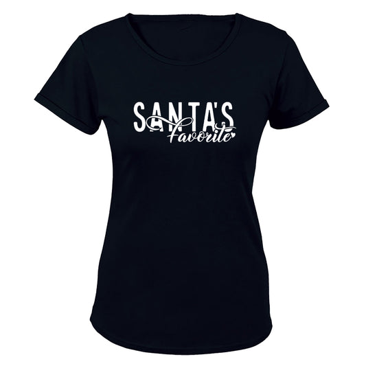 Santa's Favorite - Christmas Heart - Ladies - T-Shirt - BuyAbility South Africa