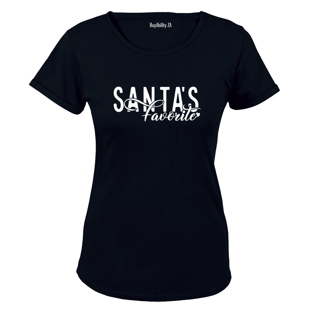 Santa's Favorite - Christmas Heart - Ladies - T-Shirt