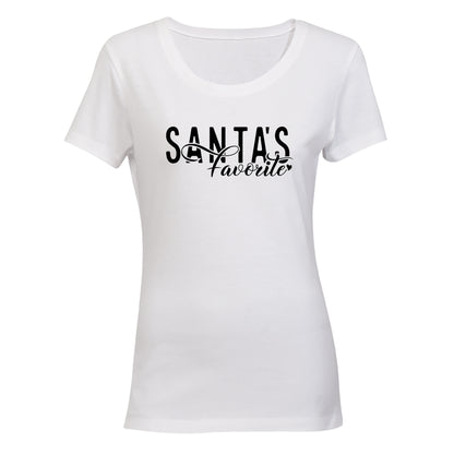 Santa's Favorite - Christmas Heart - Ladies - T-Shirt - BuyAbility South Africa