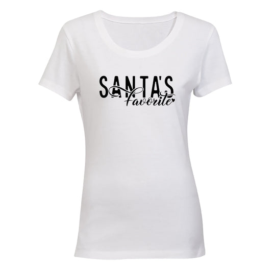 Santas Favorite - Christmas Heart - Ladies - T-Shirt - BuyAbility South Africa