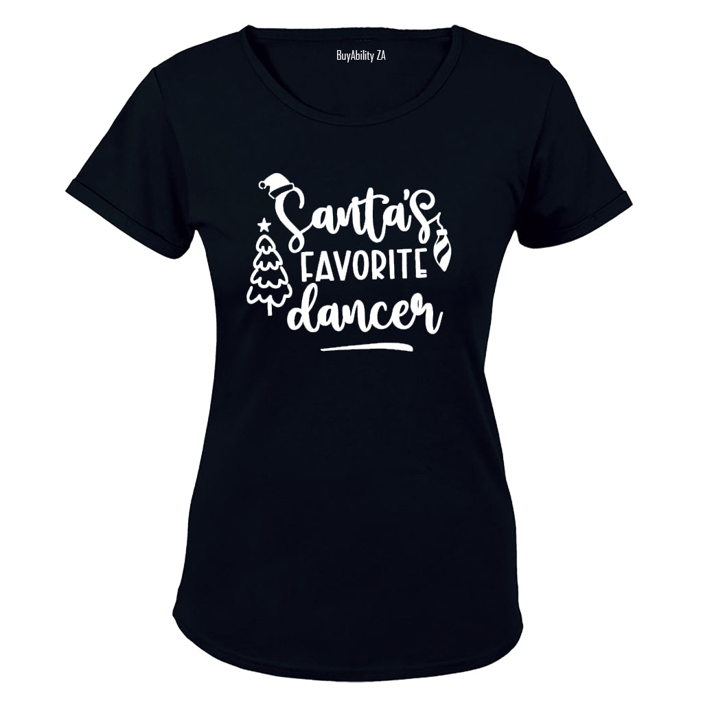 Santa's Favorite Dancer - Christmas - Ladies - T-Shirt - BuyAbility South Africa