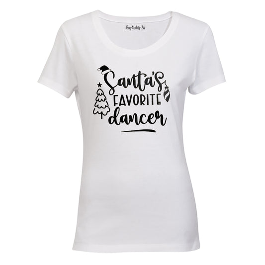 Santa's Favorite Dancer - Christmas - Ladies - T-Shirt - BuyAbility South Africa