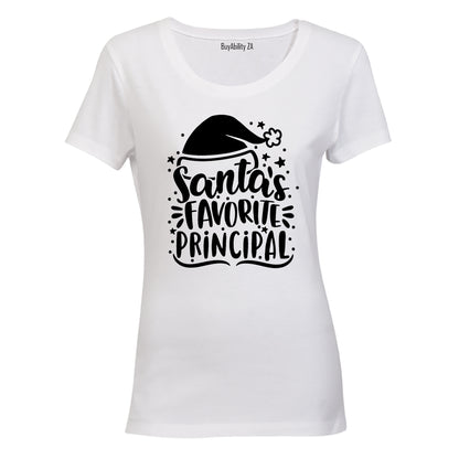 Santa's Favorite Principle - Christmas - Ladies - T-Shirt