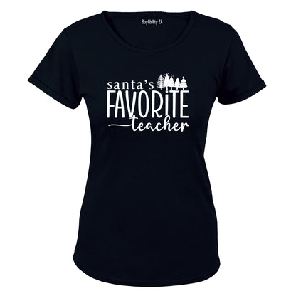 Santa's Favorite Teacher - Christmas - Ladies - T-Shirt