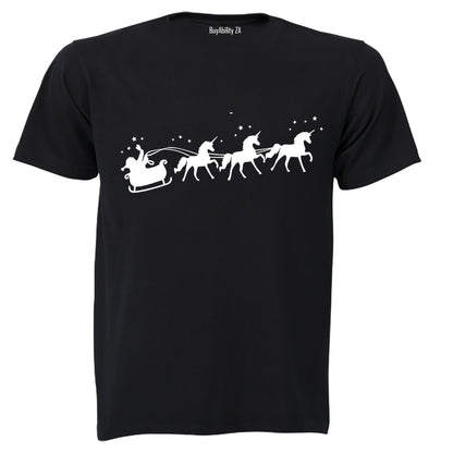 Santa's Unicorn Reindeers - Christmas - Kids T-Shirt