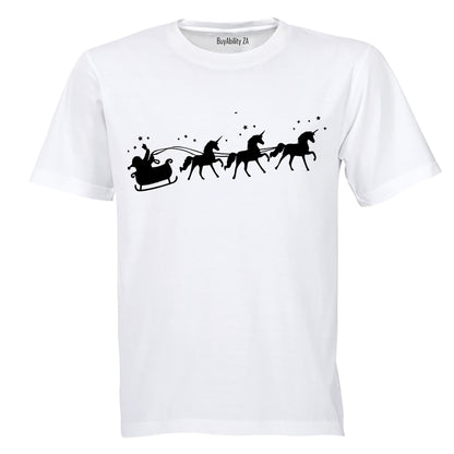 Santa's Unicorn Reindeers - Christmas - Kids T-Shirt