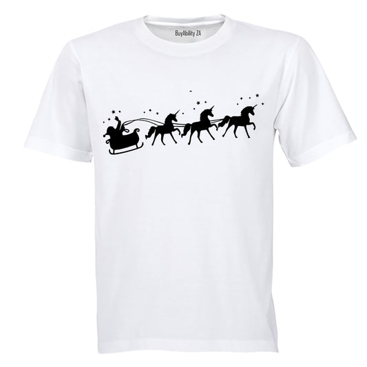 Santa's Unicorn Reindeers - Christmas - Kids T-Shirt