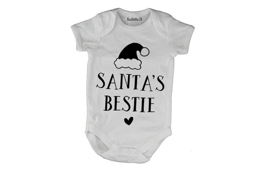 Santa's Bestie - Christmas - Baby Grow