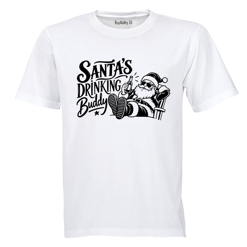 Santa's Drinking Buddy - Adults - T-Shirt - BuyAbility South Africa
