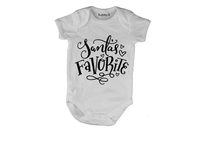 Santa's Favorite - Christmas Hearts - Baby Grow
