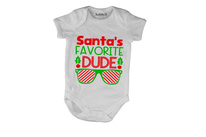 Santa's Favorite Dude - Christmas - Baby Grow