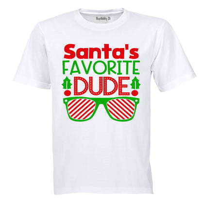 Santa's Favorite Dude - Christmas - Kids T-Shirt