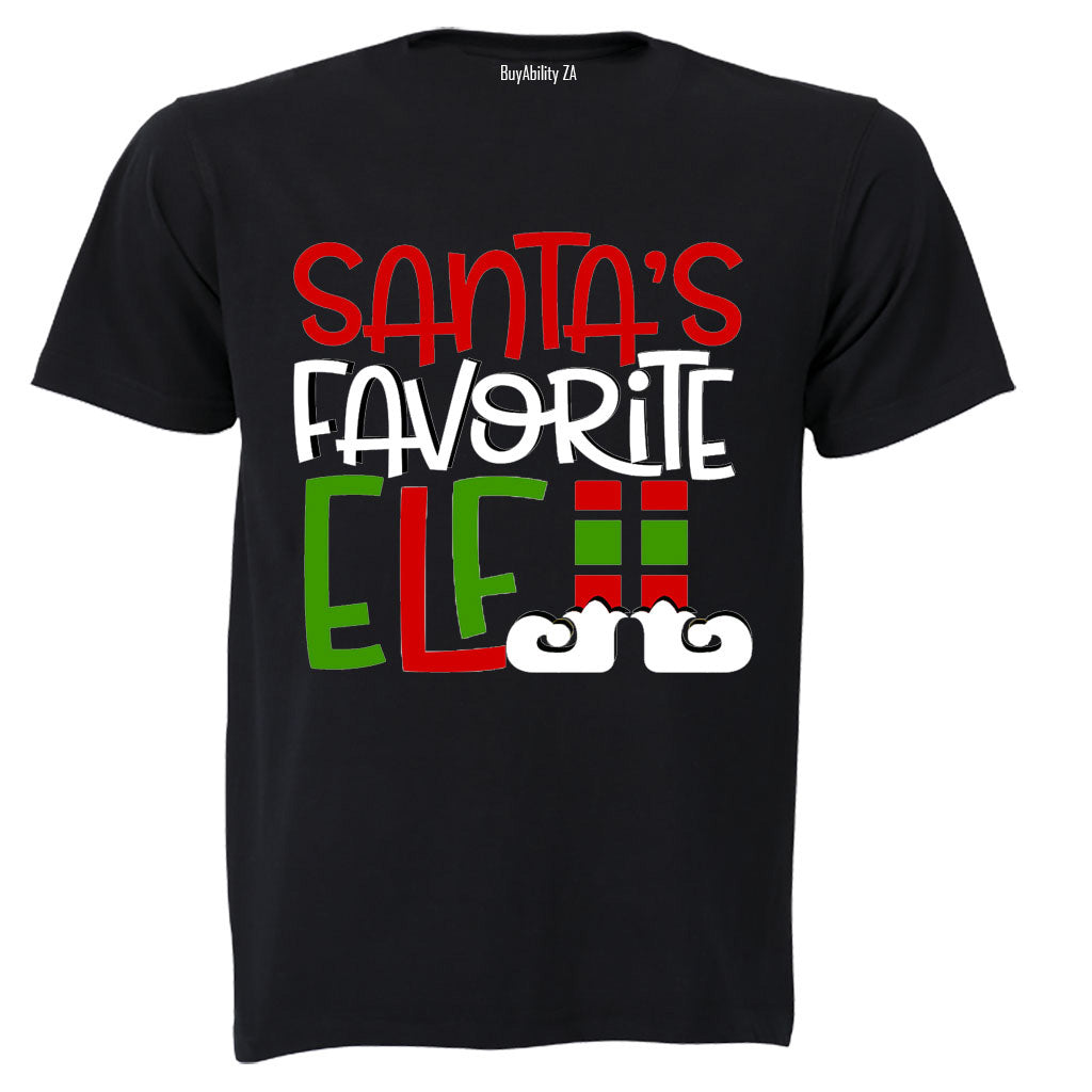 Santas Favorite Elf - Christmas - Kids T-Shirt - BuyAbility