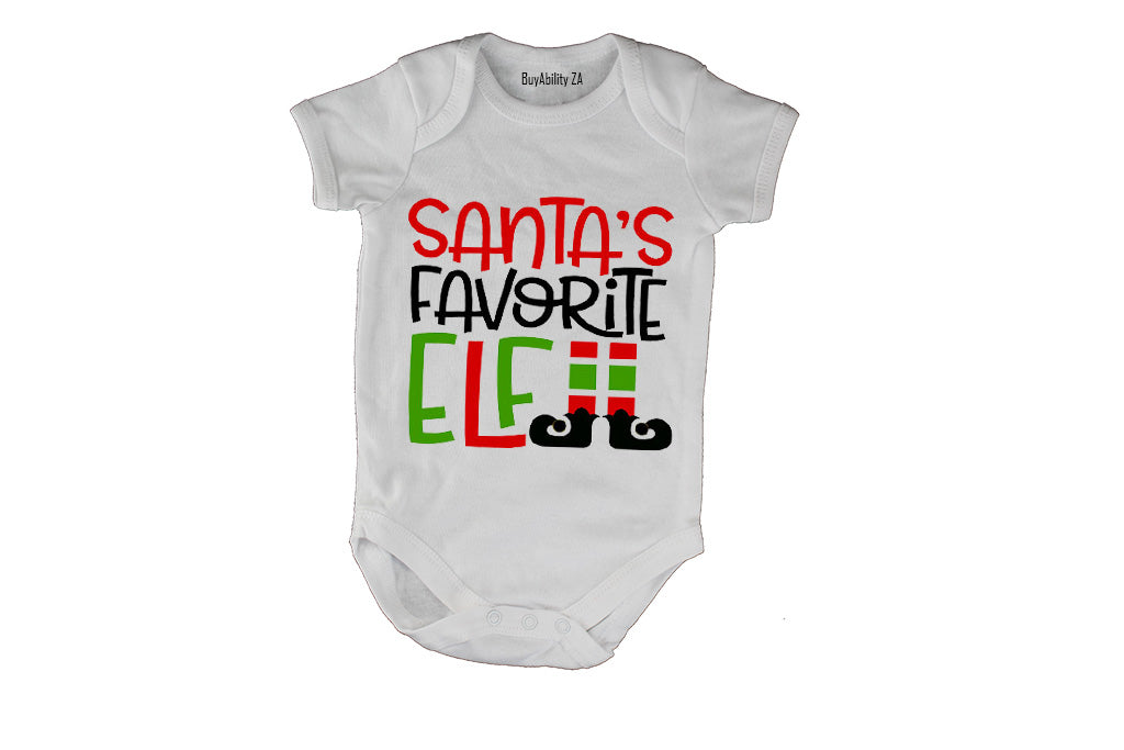 Santa's Favorite Elf - Christmas - Baby Grow