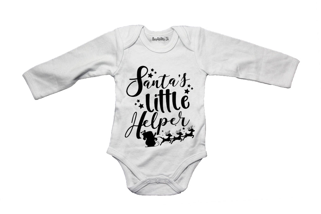 Santa's Little Helper - Stars - Christmas - Baby Grow