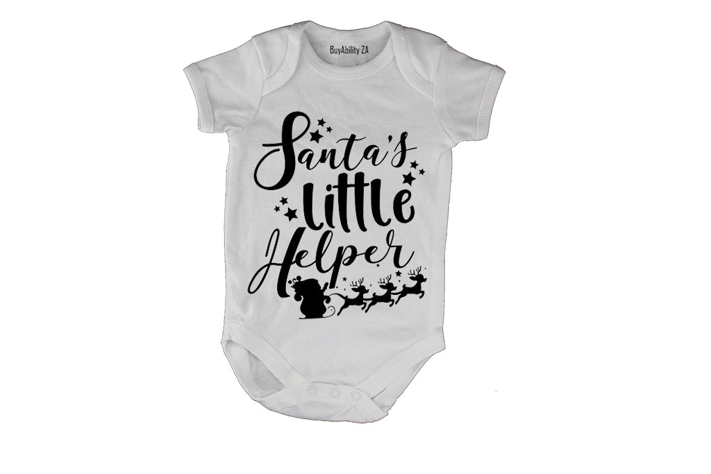 Santa's Little Helper - Stars - Christmas - Baby Grow