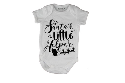 Santa's Little Helper - Stars - Christmas - Baby Grow