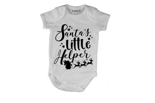 Santa's Little Helper - Stars - Christmas - Baby Grow