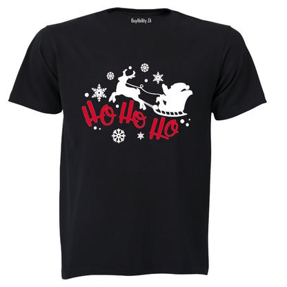 Santa, Ho Ho Ho - Christmas - Adults - T-Shirt