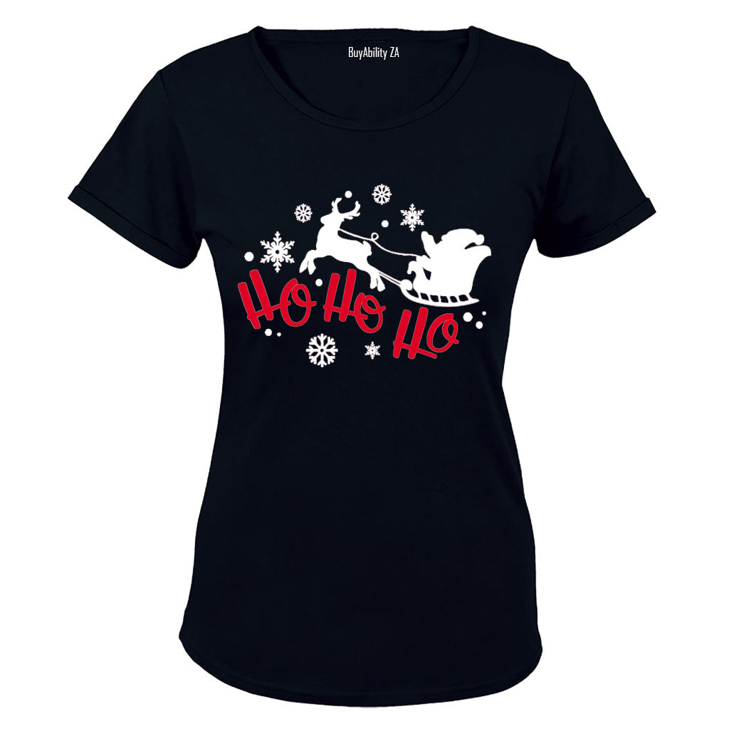 Santa, Ho Ho Ho - Christmas - Ladies - T-Shirt