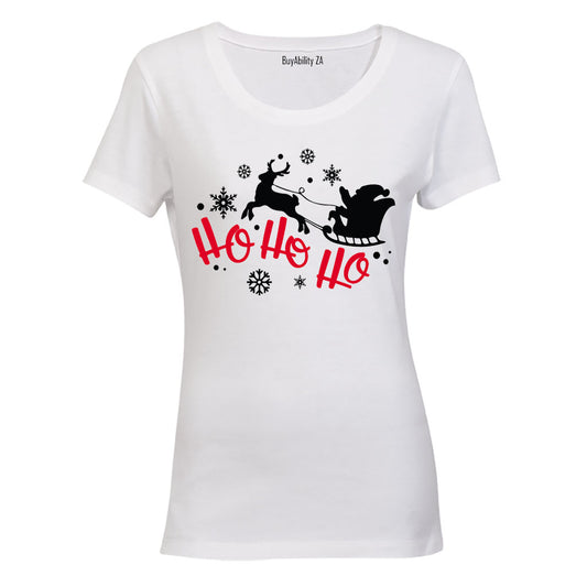 Santa, Ho Ho Ho - Christmas - Ladies - T-Shirt