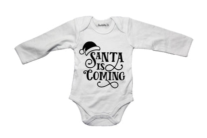 Santa is Coming - Christmas - Baby Grow