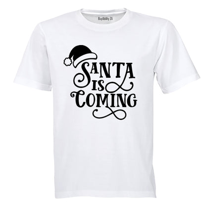 Santa is Coming - Christmas - Adults - T-Shirt - BuyAbility