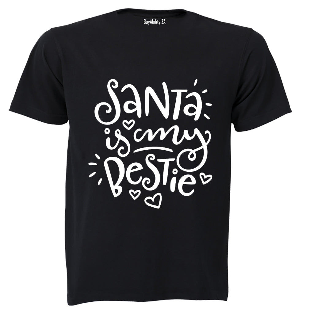 Santa Is My Bestie - Christmas - Kids T-Shirt - BuyAbility