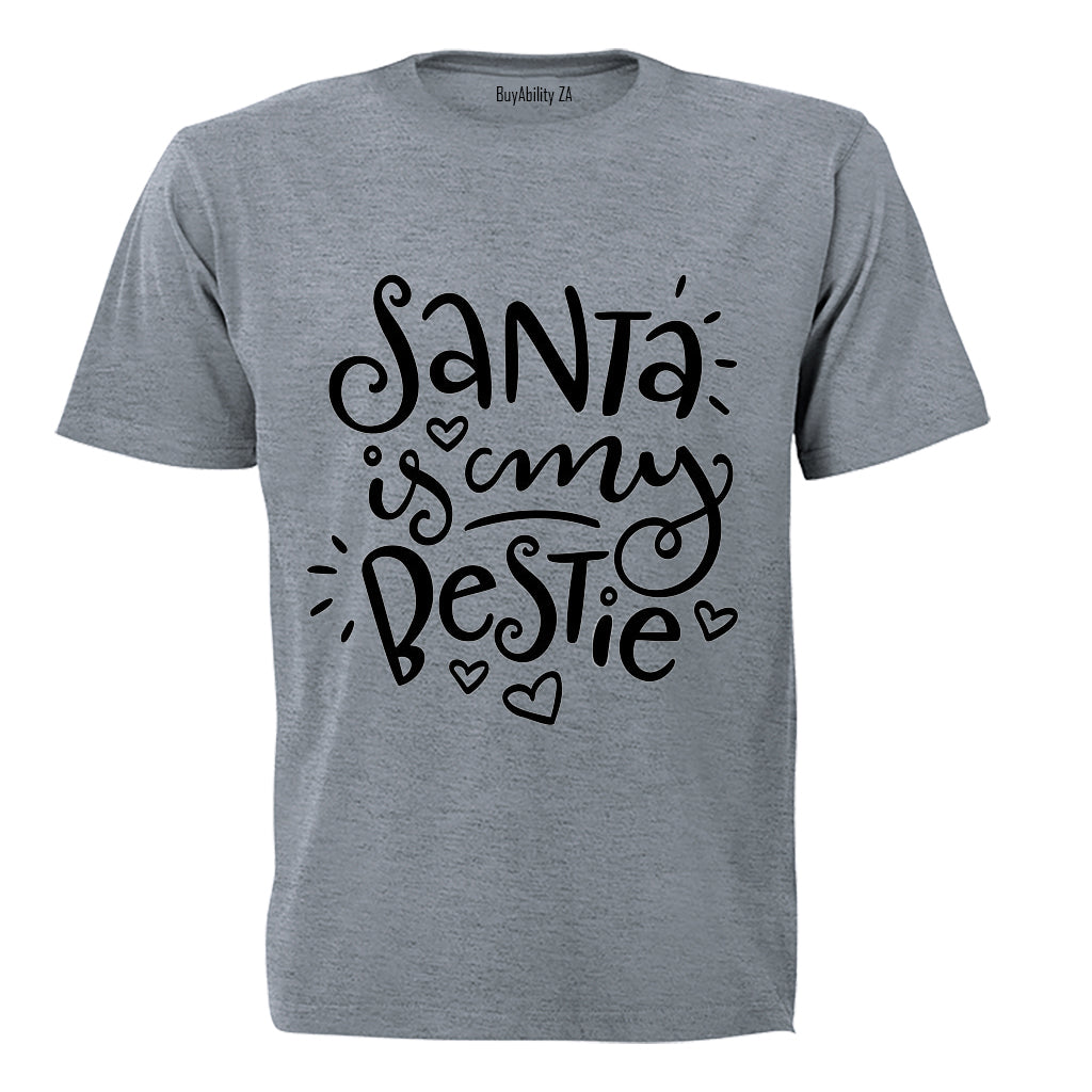 Santa Is My Bestie - Christmas - Kids T-Shirt - BuyAbility