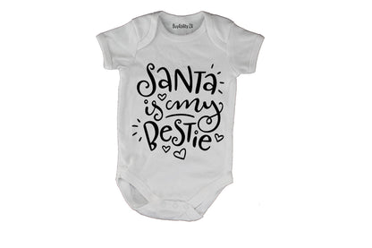 Santa Is My Bestie - Christmas - Baby Grow