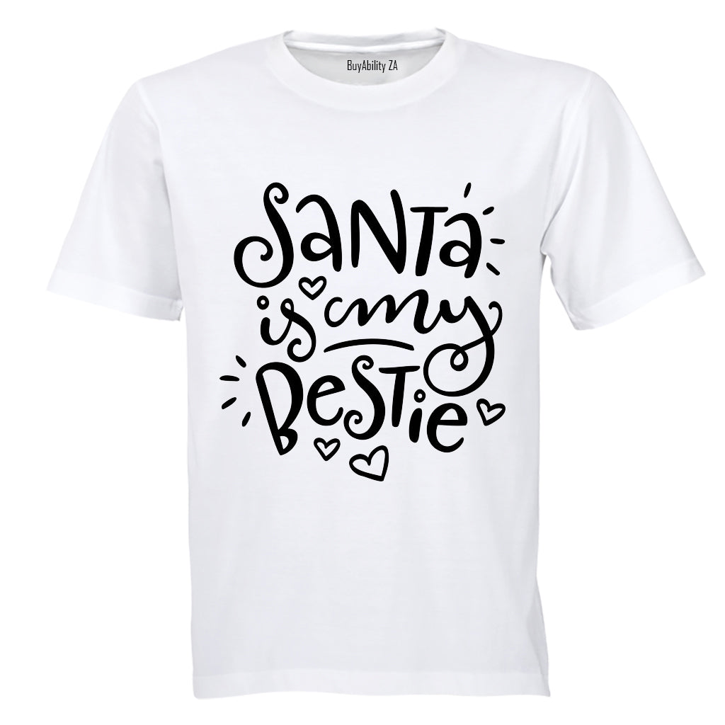 Santa Is My Bestie - Christmas - Kids T-Shirt - BuyAbility