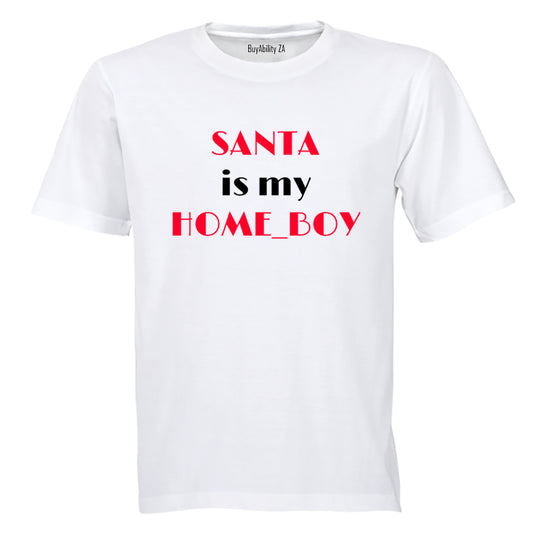 Santa is my Home_Boy - Kids T-Shirt