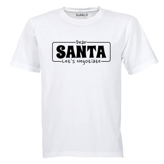 Santa Let's Negotiate - Christmas - Kids T-Shirt - BuyAbility South Africa