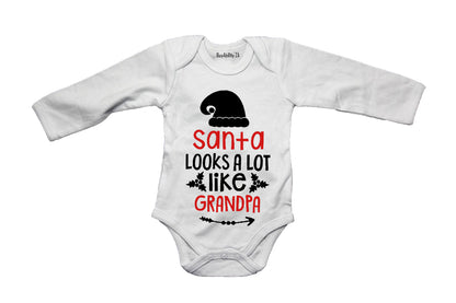 Santa Looks A Lot Like GRANDPA - Christmas - Baby Grow
