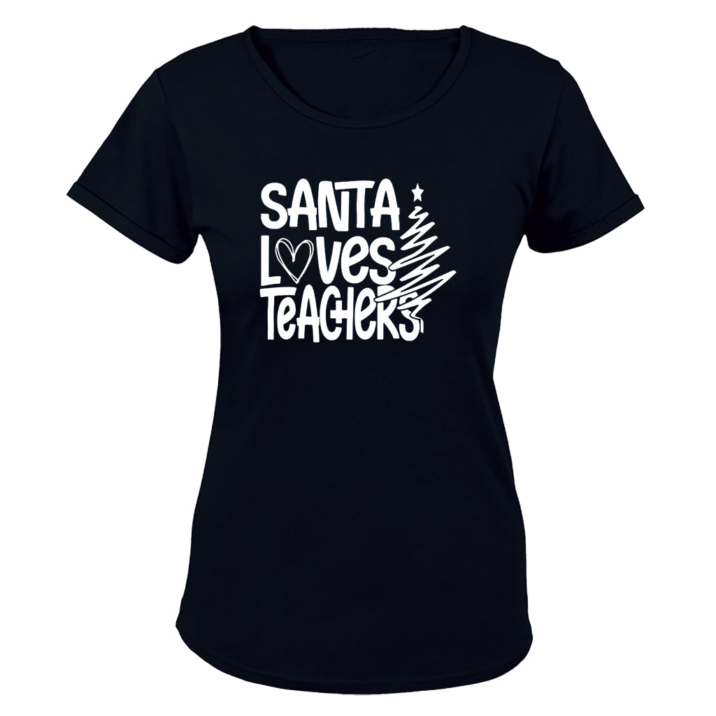 Santa Loves Teachers - Christmas - Ladies - T-Shirt - BuyAbility South Africa