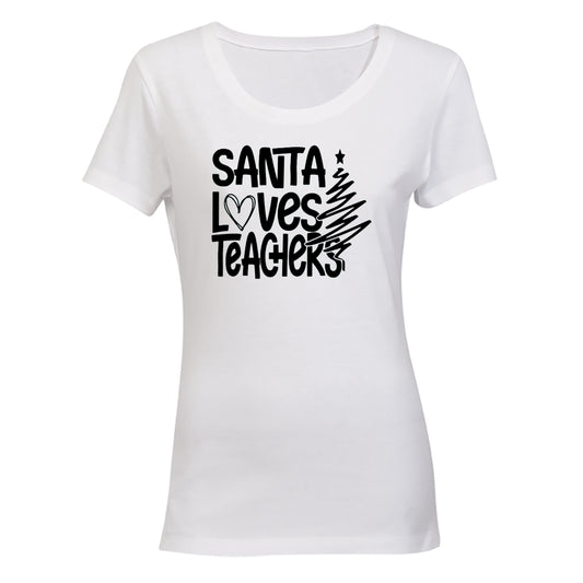 Santa Loves Teachers - Christmas - Ladies - T-Shirt - BuyAbility South Africa