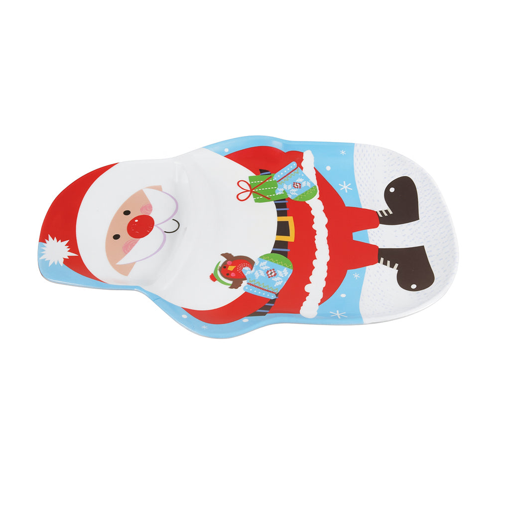 Santa Shaped Christmas Serving Plate