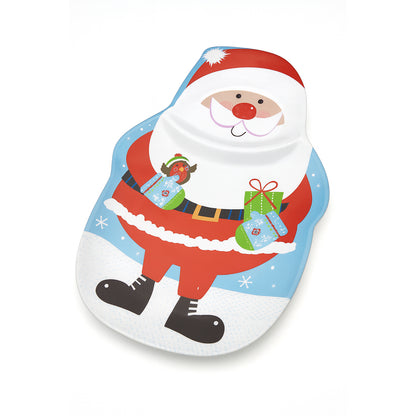 Santa Shaped Christmas Serving Plate