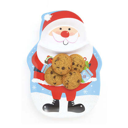 Santa Shaped Christmas Serving Plate
