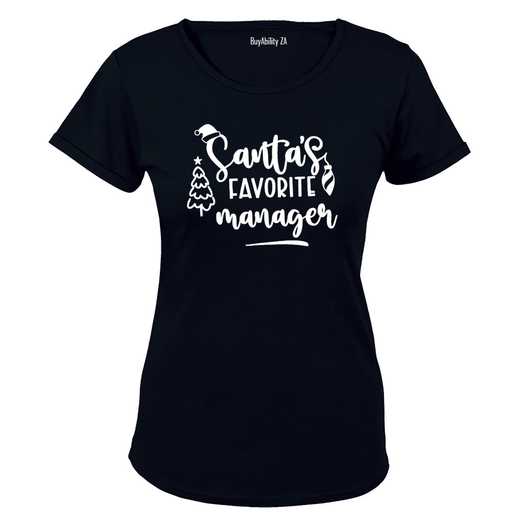 Santa's Favorite Manager - Christmas - Ladies - T-Shirt - BuyAbility South Africa