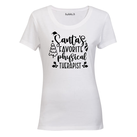 Santa's Favorite Physical Therapist - Christmas - Ladies - T-Shirt - BuyAbility South Africa