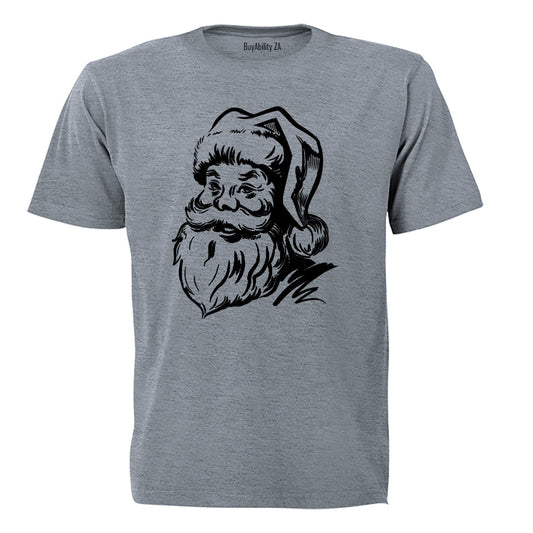 Santa Sketch - Christmas - Adults - T-Shirt