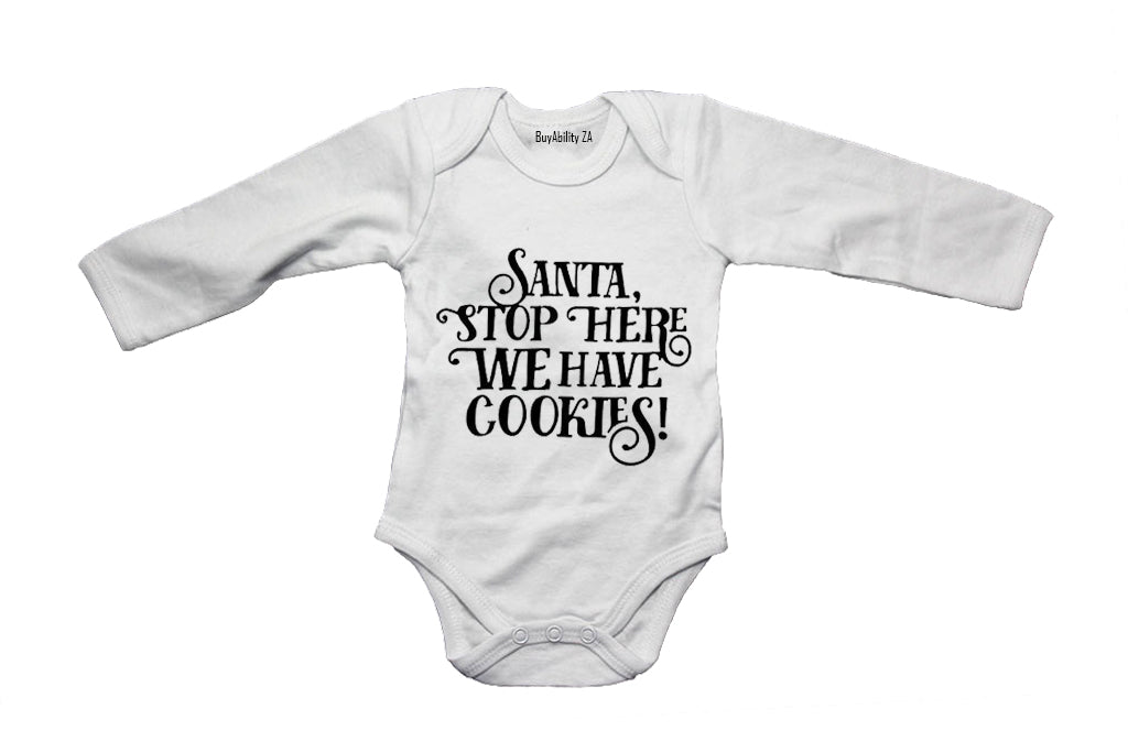 Santa Stop Here! - Baby Grow