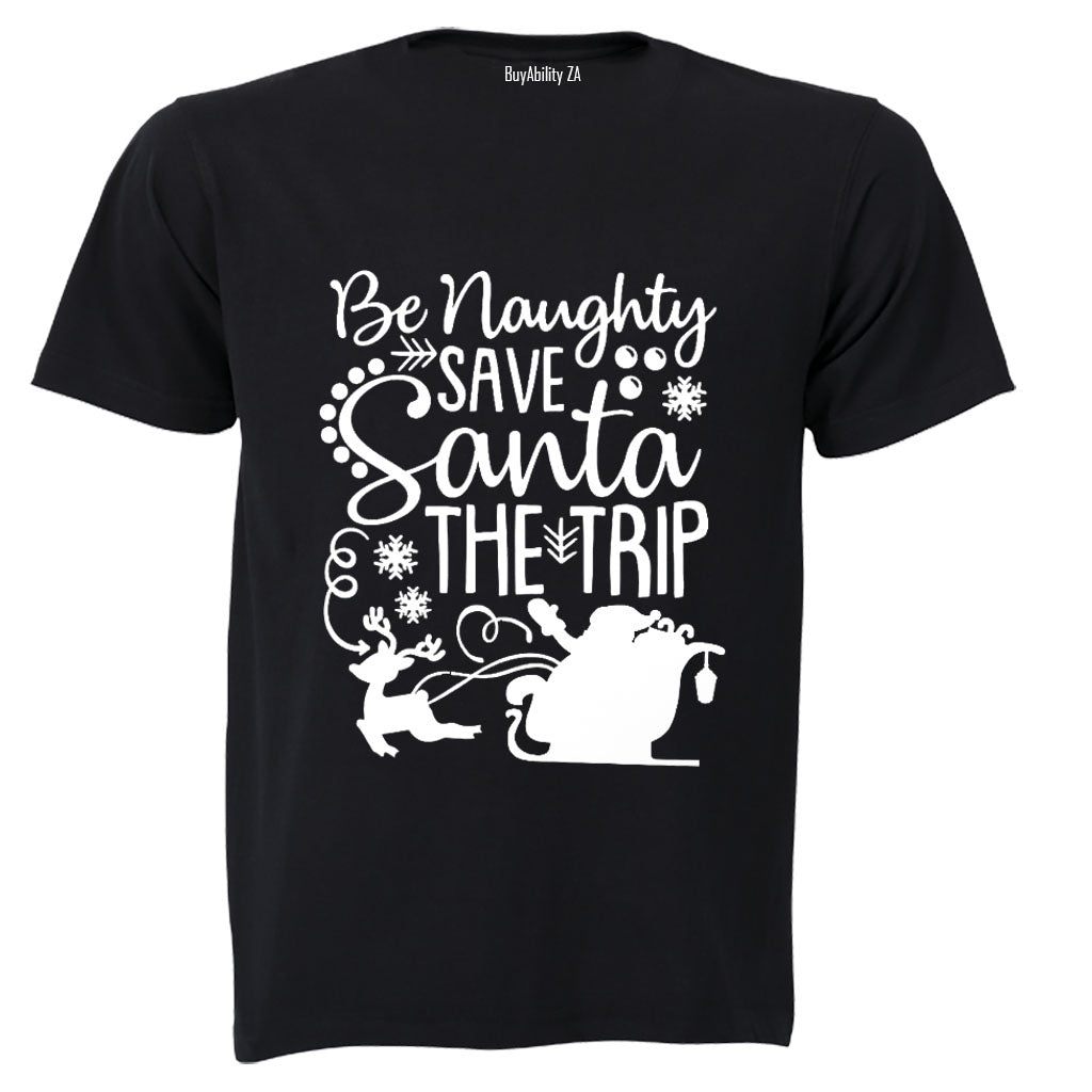 Save Santa The Trip - Christmas - Adults - T-Shirt