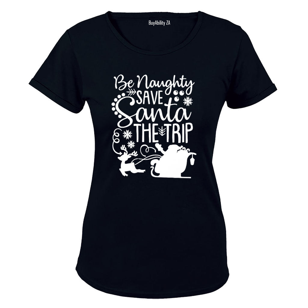 Save Santa The Trip - Christmas - Ladies - T-Shirt