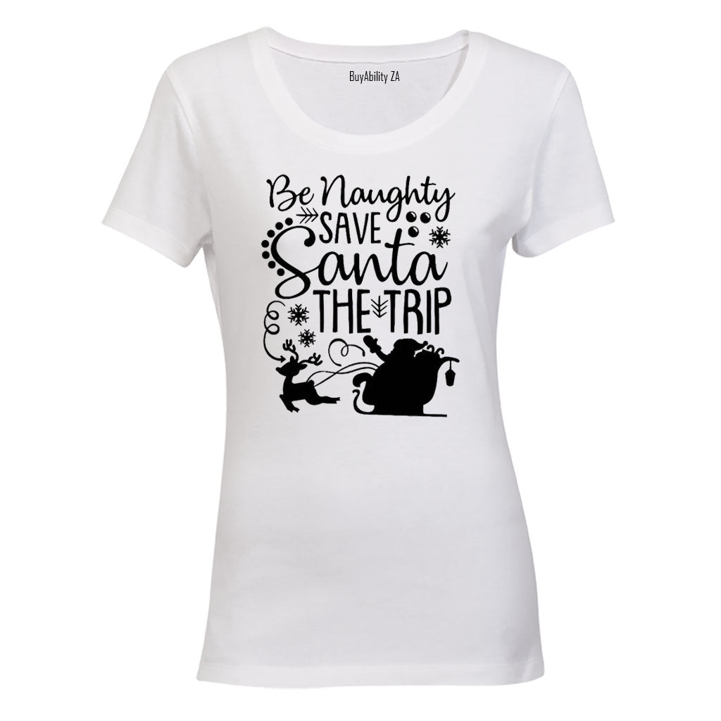 Save Santa The Trip - Christmas - Ladies - T-Shirt
